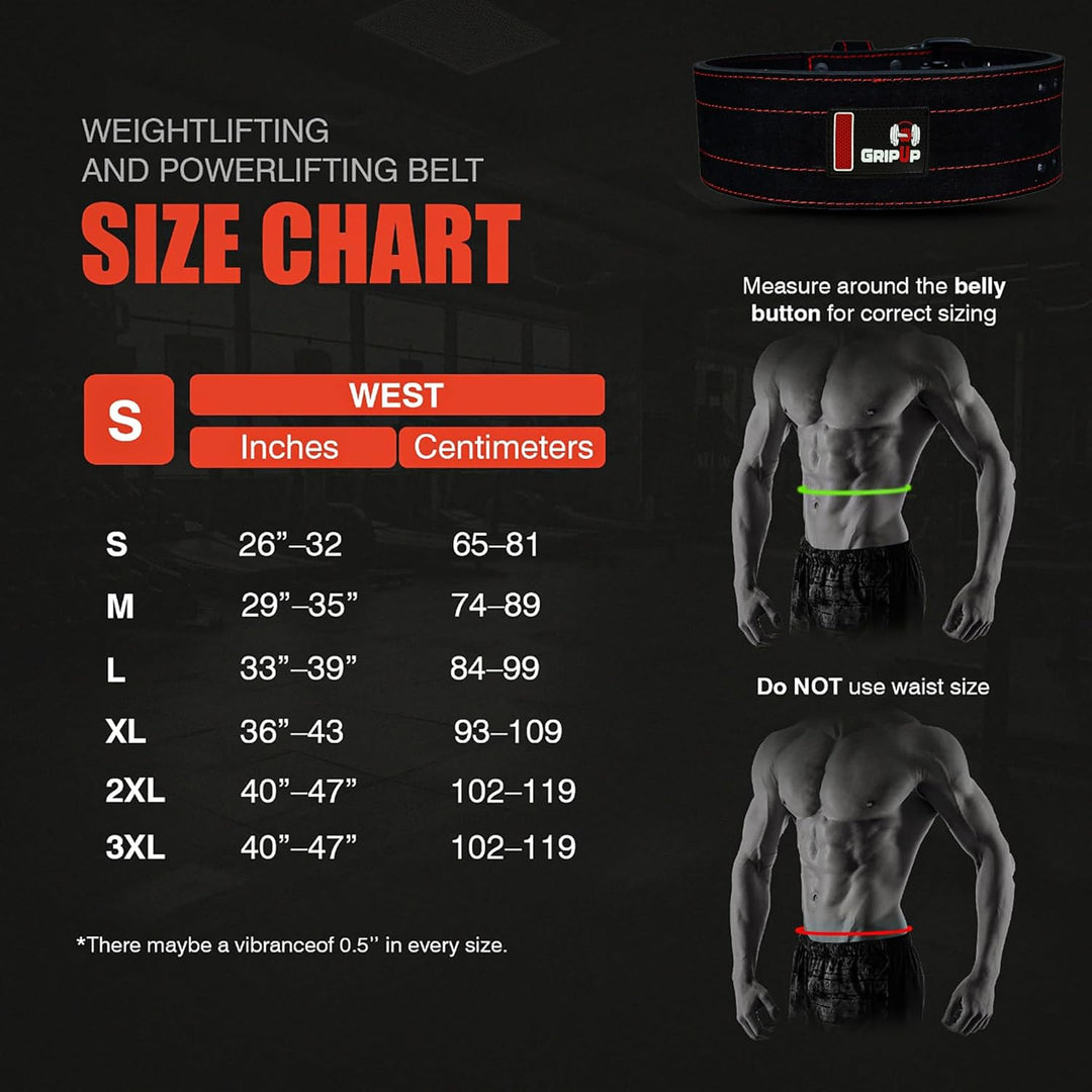 Gewichthebergürtel aus Wildleder – 10mm dick, 10cm breit – Powerlifting Gürtel für Squats, Kreuzhebe
