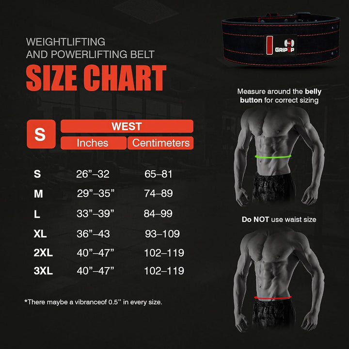 Gewichthebergürtel aus Wildleder – 10mm dick, 10cm breit – Powerlifting Gürtel für Squats, Kreuzhebe