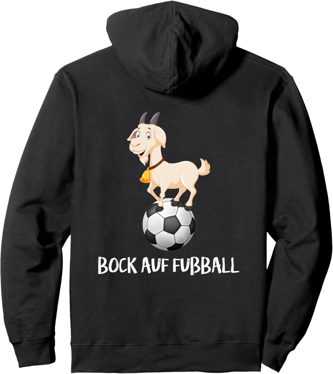 Backprint Bock auf Fussball Pullover Hoodie