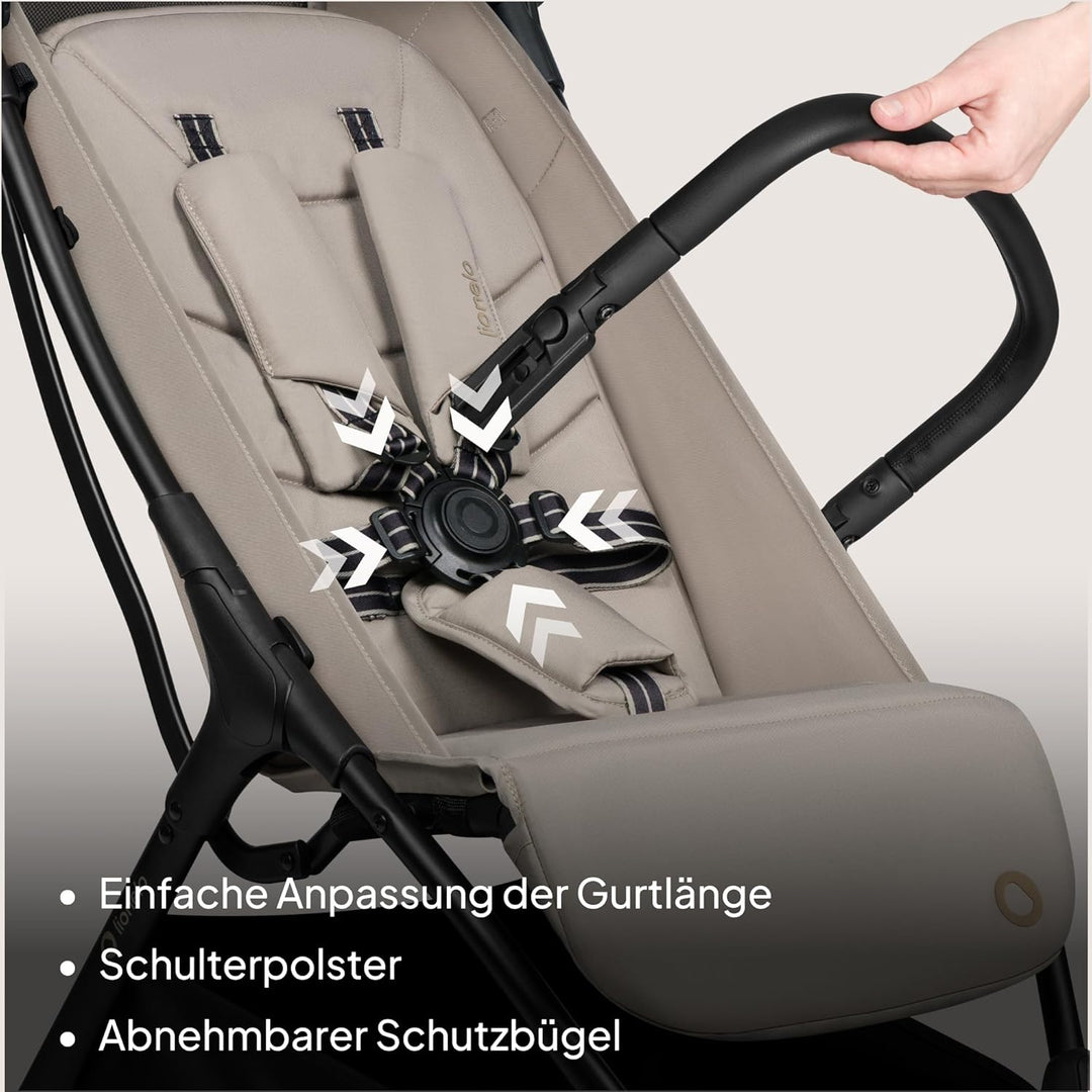 Lionelo Agia Reisebuggy Bis 22 kg, Leichter Buggy Kinderwagen ab 6 Monaten, Klein Zusammenklappbar m