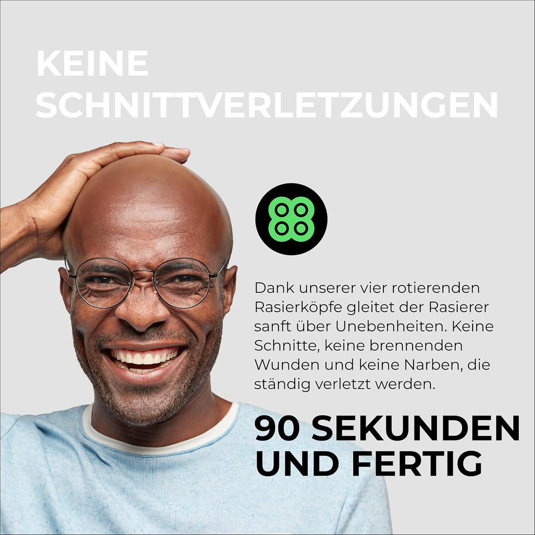 Skull Shaver Pitbull Platinum PRO Gesichts- und Kopfrasierer mit Bonus-CR-3-Klinge