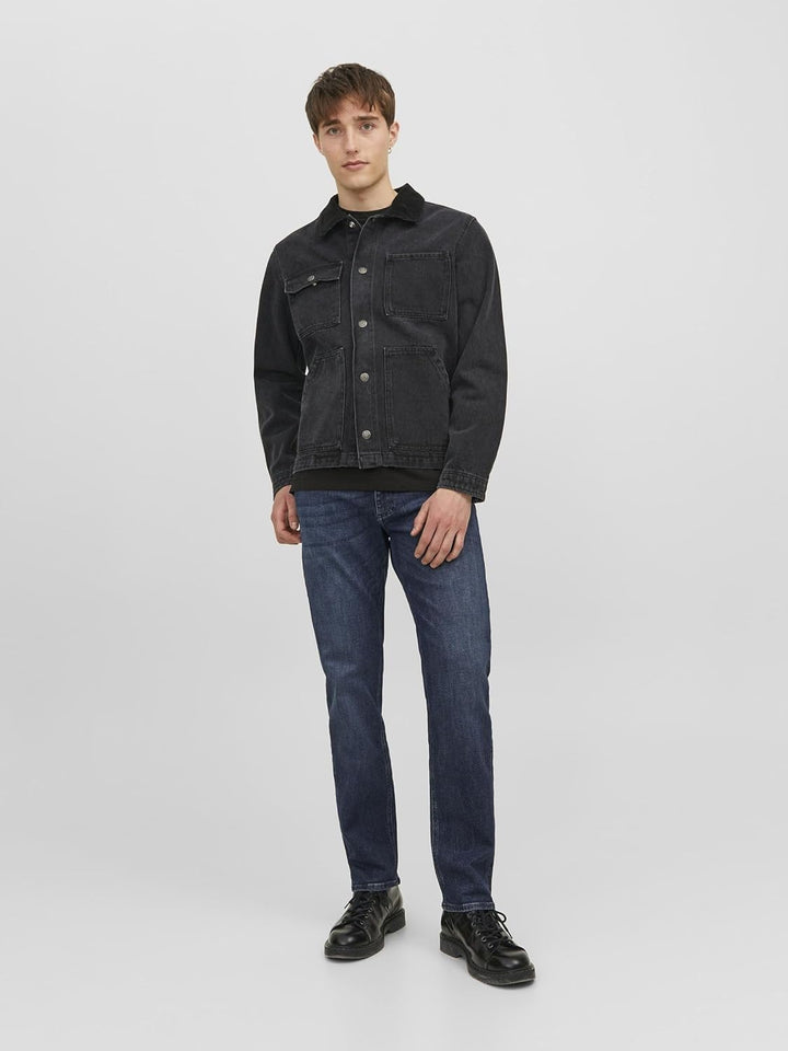 JACK & JONES Male Regular fit Jeans JJICLARK JJEVAN JOS 098 LID Regular fit Jeans 28W / 32L Blue Den