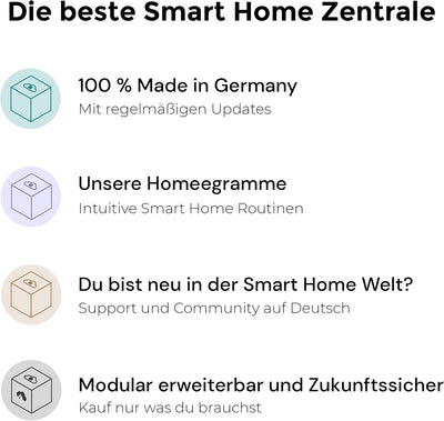 homee Smart Home Starter-Set mit Zentrale und EnOcean Cube - Steuerung per App - Sprachsteuerung mit