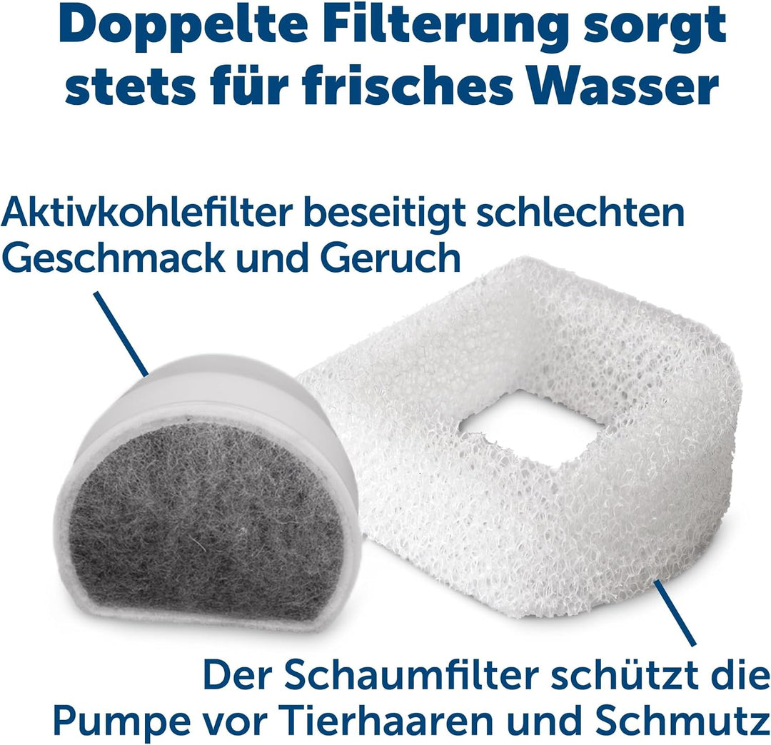 PetSafe Drinkwell Butterfly Trinkbrunnen für Katzen und kleine Hunde, BPA-freier Kunststoff, 1,5 Lit