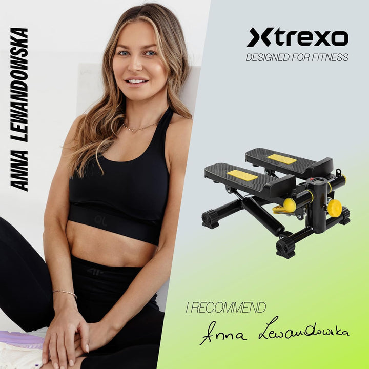 XTREXO Fitness Stepper für Zuhause | Einstellbare Pedalhöhe und Widerstand, Gut ablesbares Display,