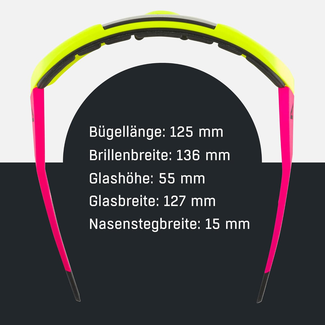 ALPINA ROCKET BOLD - Wasserabweisende und Beschlagfreie Sport- & Fahrradbrille Mit 100% UV-Schutz Fü