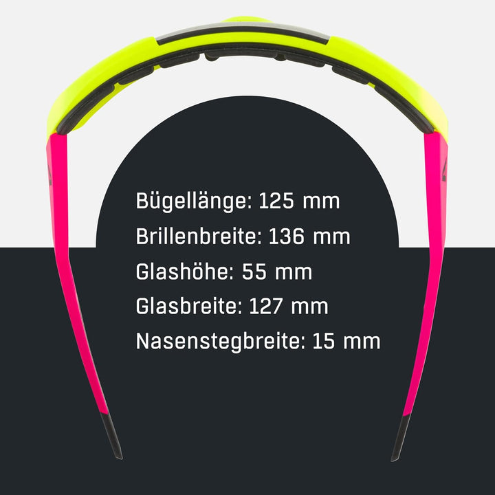 ALPINA ROCKET BOLD - Wasserabweisende und Beschlagfreie Sport- & Fahrradbrille Mit 100% UV-Schutz Fü
