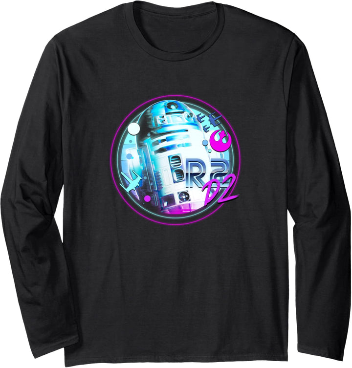 Star Wars R2-D2 Spray Paint Transparent Circle Langarmshirt