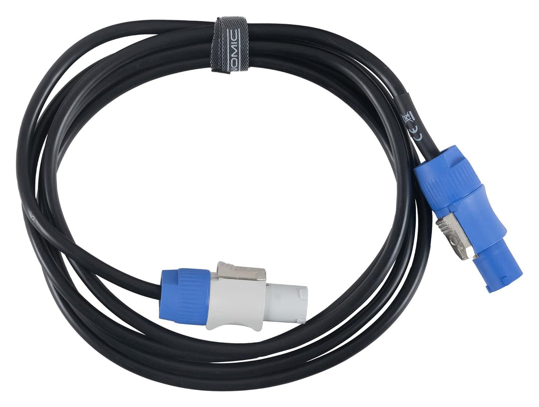 Pronomic Power Twist 2.5 Stromkabel Set - 2 Kabel zur Stromversorgung von Aktiv-Lautsprechern und Sc