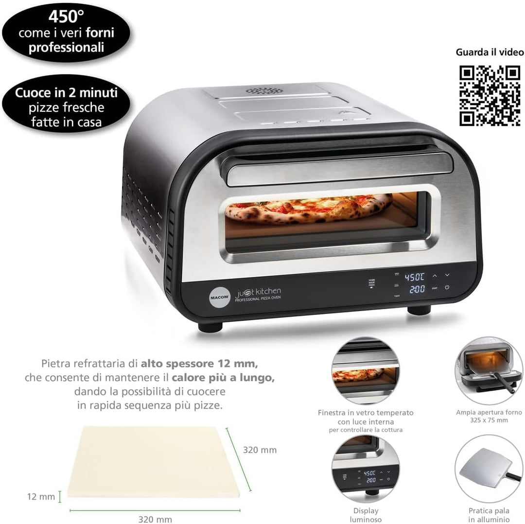MACOM Just Kitchen 884 Professional Pizza Oven, Profi-Pizzaofen