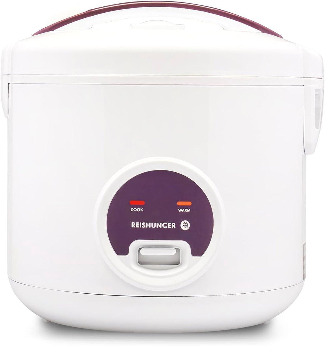 REISHUNGER Reiskocher & Dampfgarer mit Keramikbeschichtung, Weiss, 1,8L - bis zu 10 Portionen - Schn