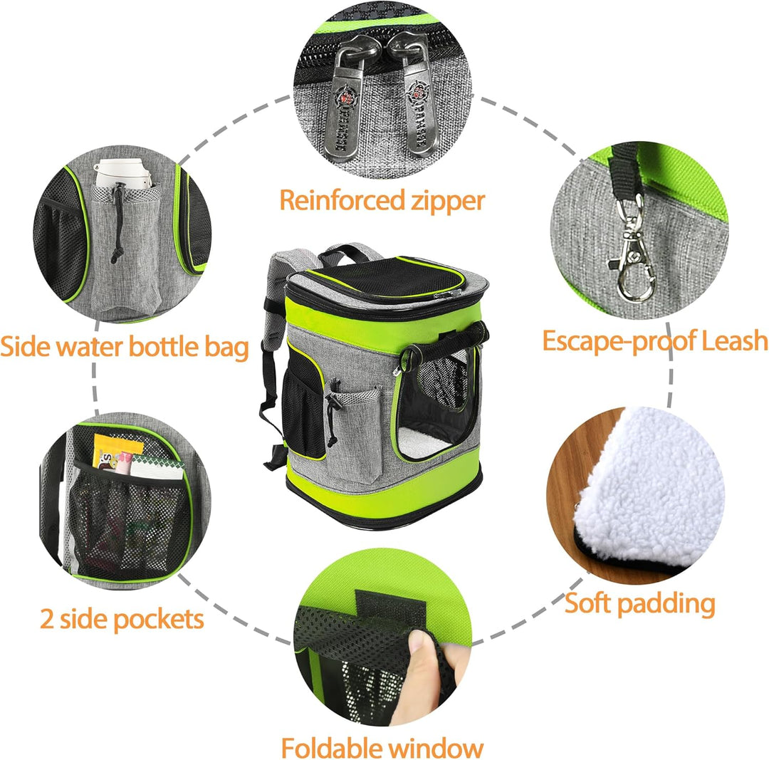Kritter Planet Haustier-Rucksack mit Mesh-Fenster, atmungsaktive und Faltbare Hundetasche für Hunde