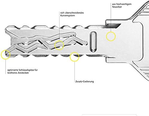 EVVA 4KS Knaufzylinder 61/36K | Hochsicherheits-Zylinder Schliesszylinder mit Bohrschutz Ziehschutz