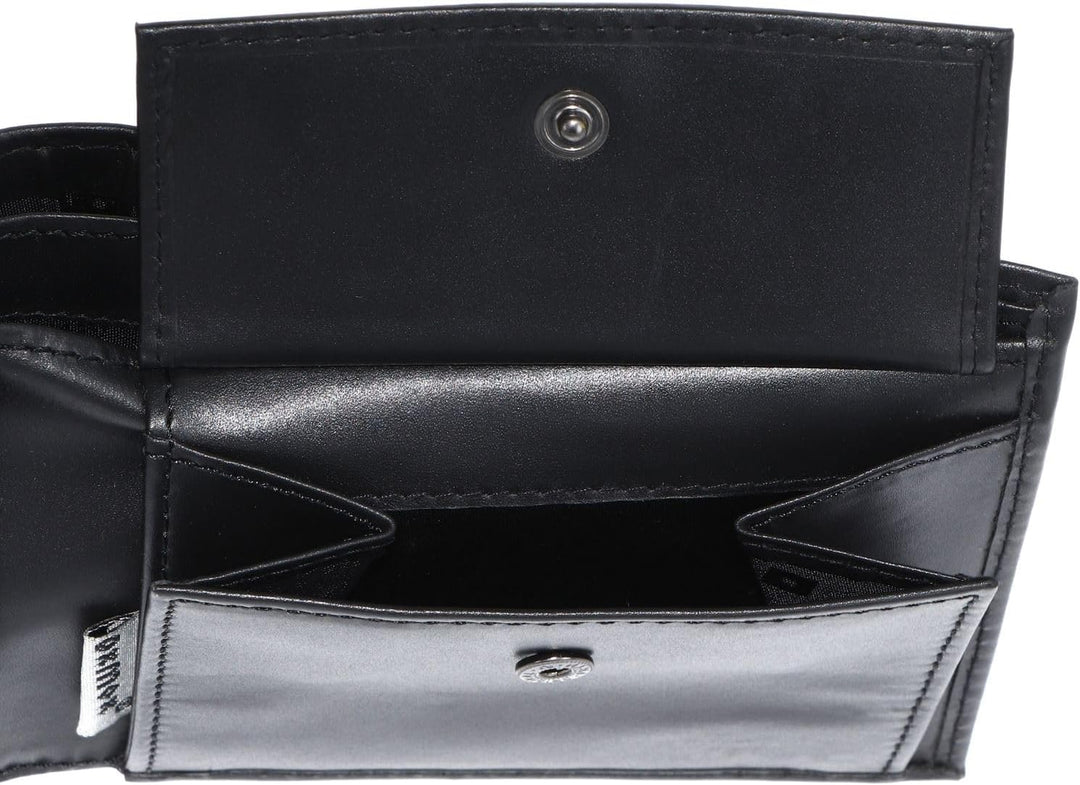 Oxmox Leather Querscheinbörse 12 cm black Schwarz, Schwarz