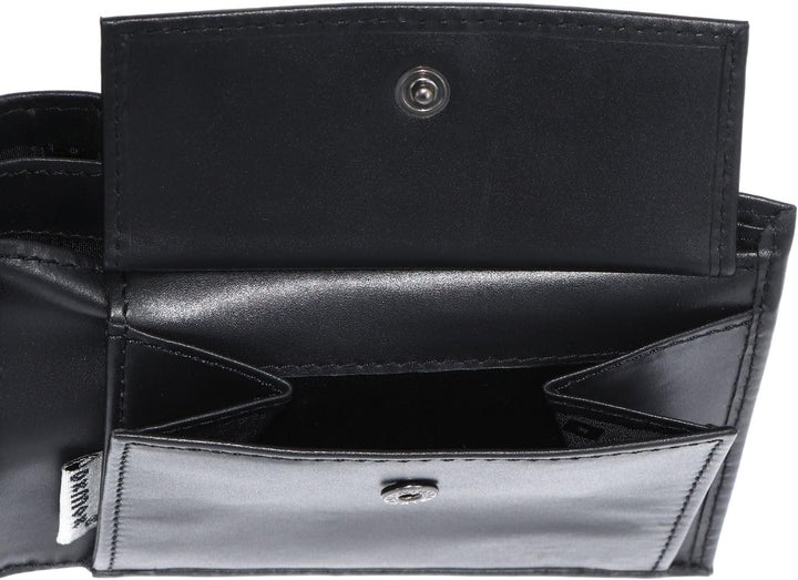 Oxmox Leather Querscheinbörse 12 cm black Schwarz, Schwarz