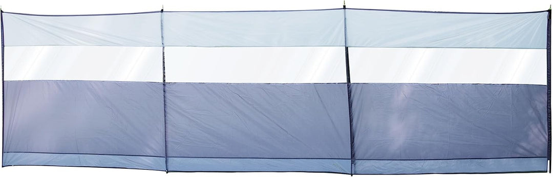 Windschutz mit Stahlstangen 500x140cm mit Sichtfenster - Sichtsschutz mit Heringen Abspannseilen Sch