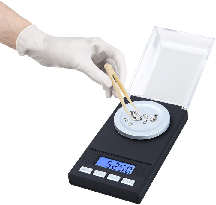Feinwaage Milligramm Waage 50 X 0.001g Professionelle Digitale Milligramm Scale Taschenwaage Laborwa