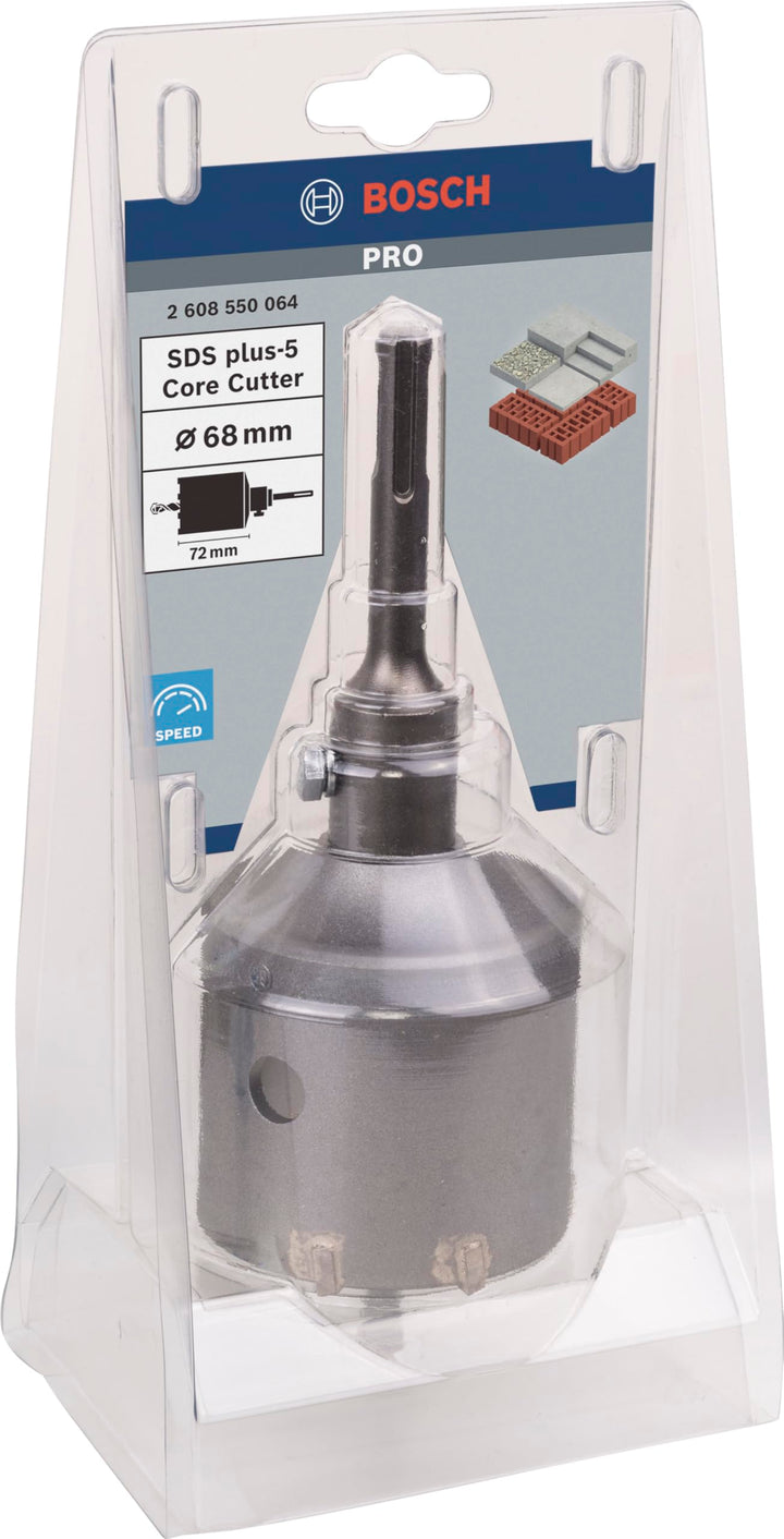 Bosch Professional 3tlg. Hohl-Bohrkronen-Set SDS-plus (Ø 68 mm) 3tlg. Set (Ø 68 mm), 3tlg. Set (Ø 68