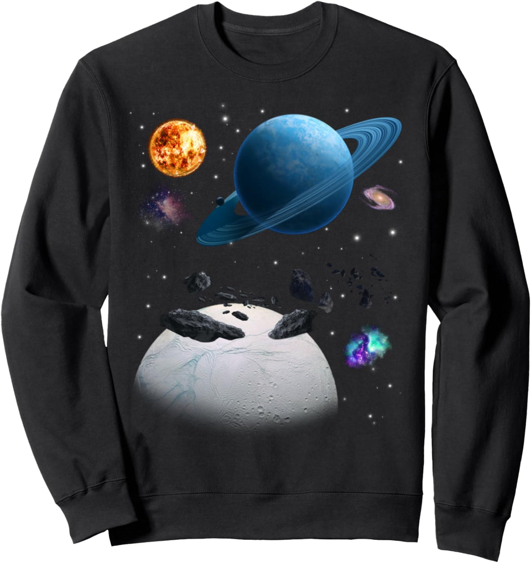 Weltraum Motiv Universum Sterne Sonnensystem Planeten Sonne Sweatshirt