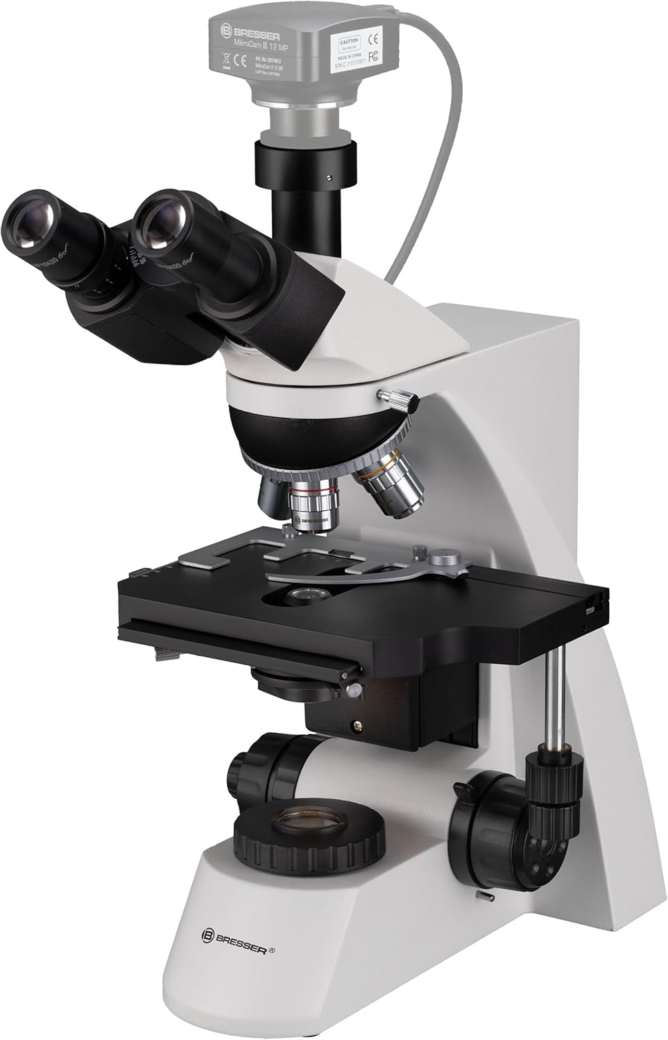 Bresser trinokulares Durchlicht Mikroskop Science TRM-301 Trino 40-1000x Vergrösserung, planachr. Ob