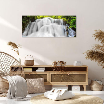 Wandbilder Dekoration Wohnzimmer Park natur landschaft Panorama Bilder auf Leinwand 120x50cm Leinwan