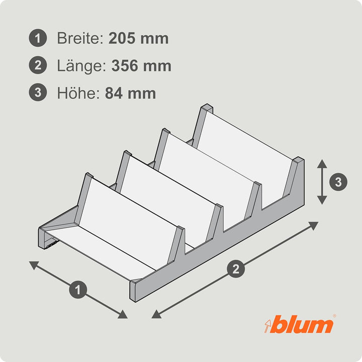 BLUM© Premium Qualität I AMBIA-LINE Gewürzhalter für Schubladen I Gewürzregal I Spice Organizer für