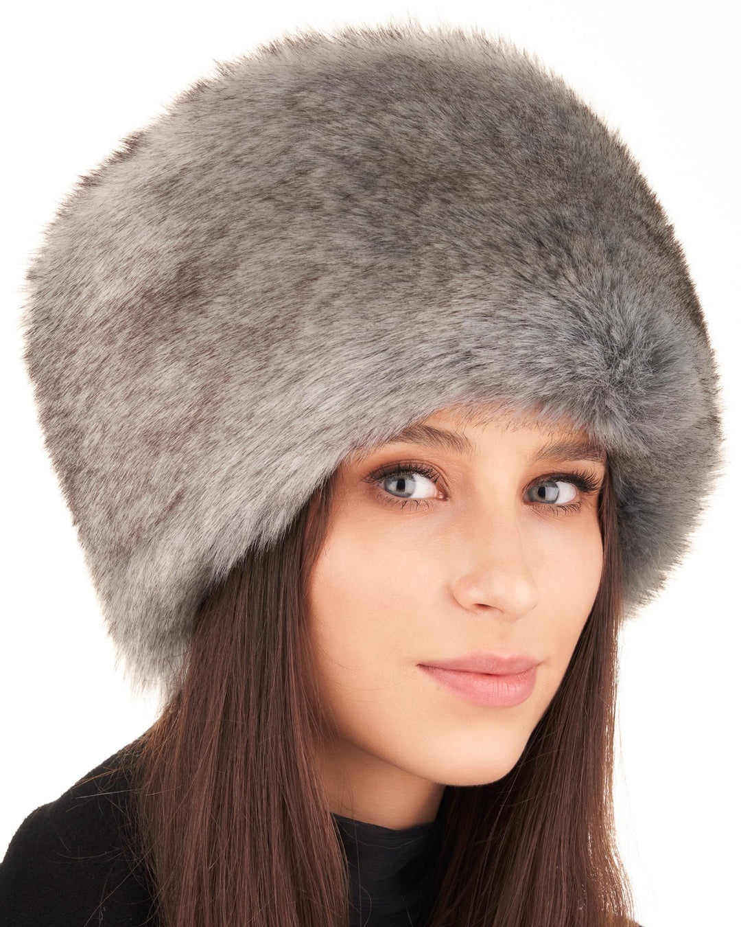 Futrzane Siberian Kosakenmütze - Pelzmütze Damen - Fell Pelz Russische Mütze XS Silber Siberian, XS