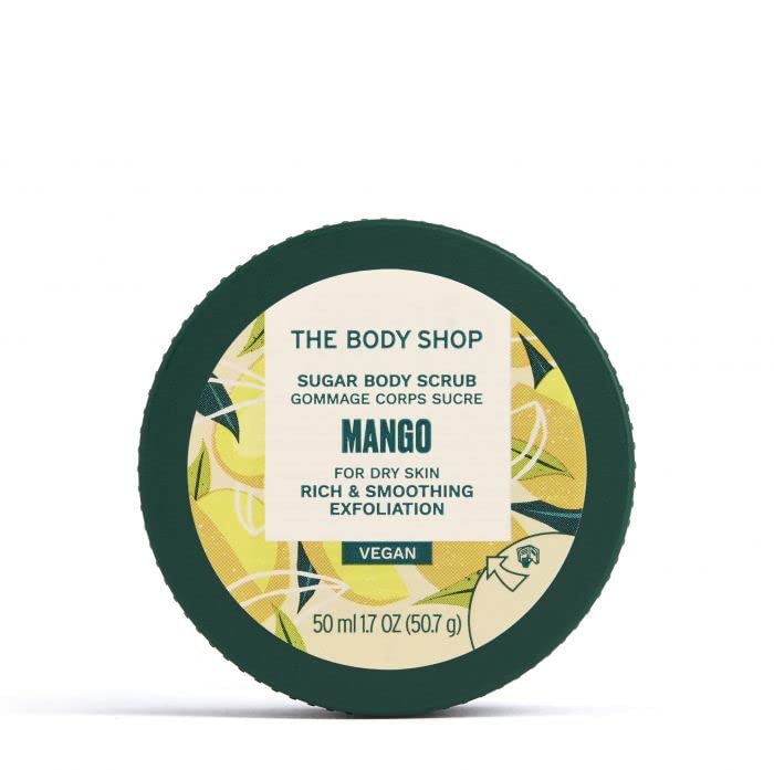 The Body Shop SUGAR BODY SCRUB MANGO For Dry Skin Rich & Smoothing Exfoliation VEGAN 50 ml