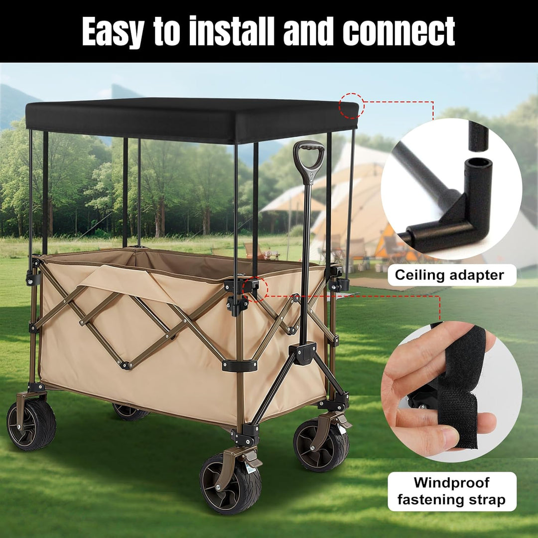 Roadtime Markise für Bollerwagen Faltbare,Regenschutzhülle Bollerwagen,Markise Shade Cover für Kinde