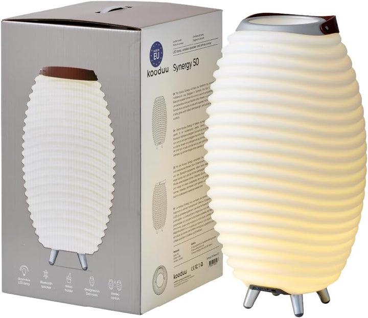Kooduu Synergy 50 - Bluetooth Lautsprecher mit Lampe - Weinkühler-Funktion | 2L Kühlfach - Dimmer mi