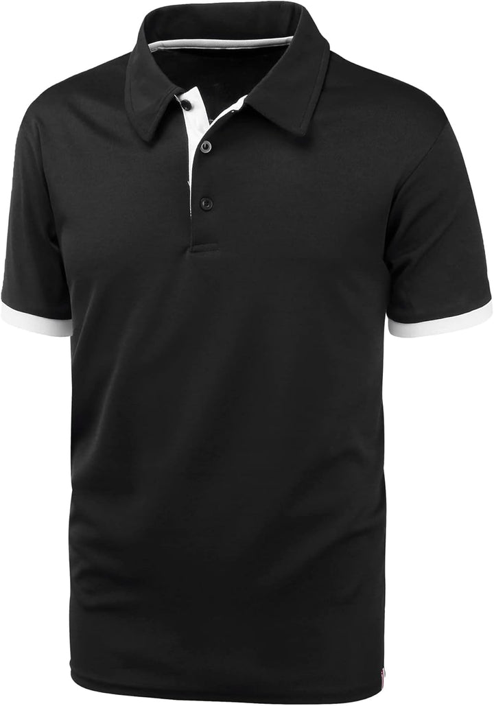 JACKETOWN Polo Shirts Herren Kurzarm Golf Poloshirt Schnelltrocknend Casual Sport Shirt Outdoor Atmu