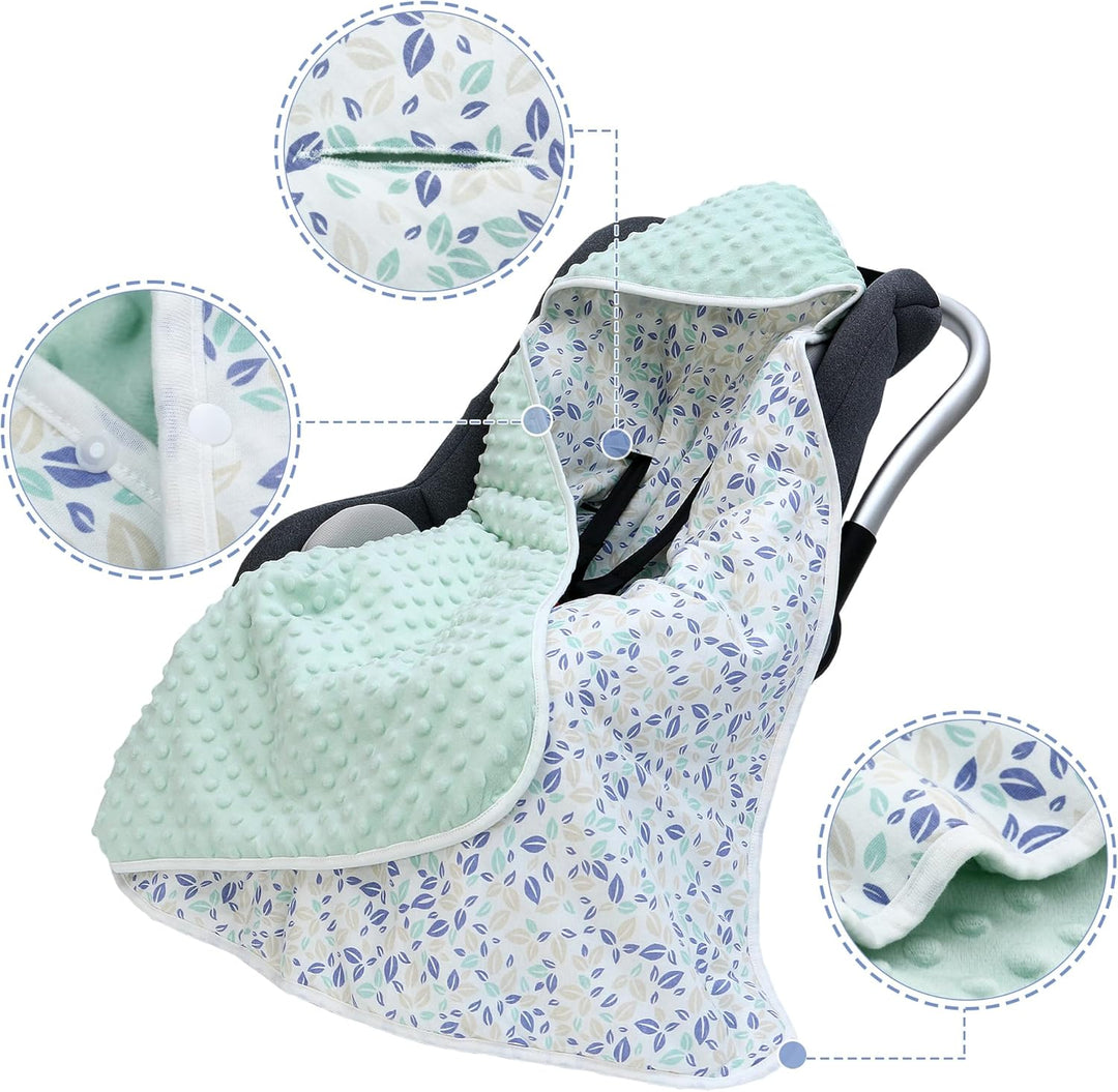 Baby Einschlagdecke für Babyschale 90x90cm Doppelseitig Gesteppte 100% Baumwolle Baby Decke für Kind