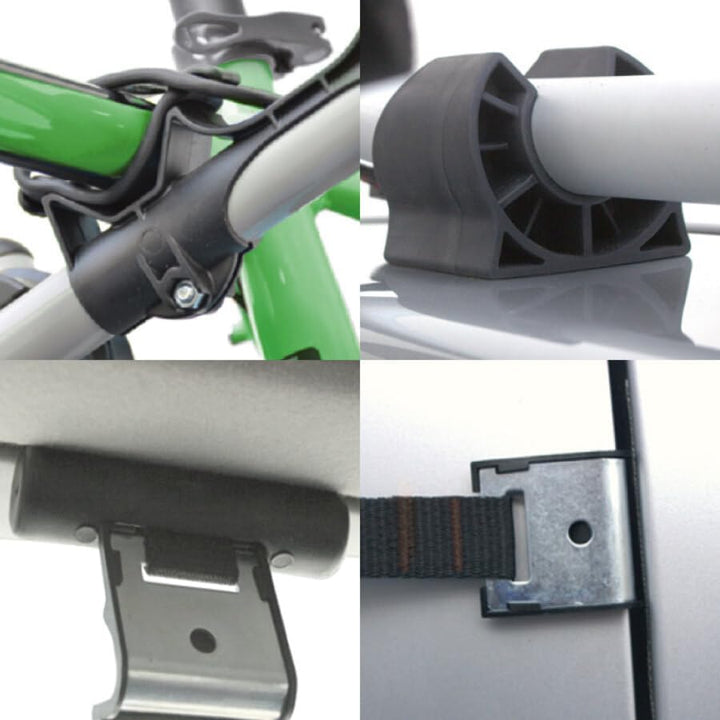 BBROS Heck-Fahrradträger | 3 Fahrräder | 45 kg | 6 Verriegelungen | Anti-Entriegelungssystem | Unive