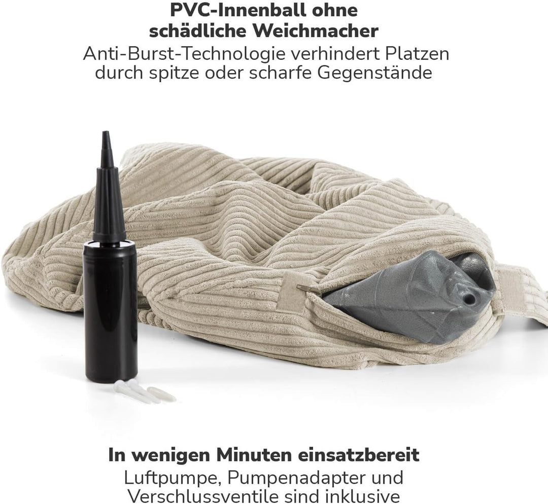 mokebo® Stoff Sitzball Büro ergonomisch 'Der Sportliche', Gymnastikball mit Pumpe, Pezziball oder Ho