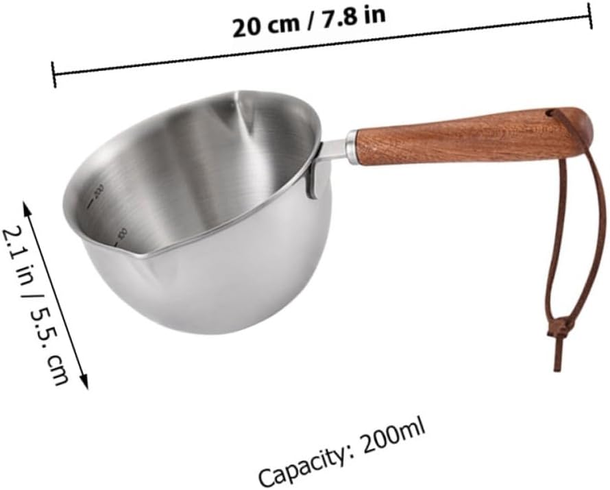 BESTonZON Butter-Sossentopf Mit Ausgiesser Kleiner Topf Zum Eingiessen Von Öl Kleiner Topf Mit Griff