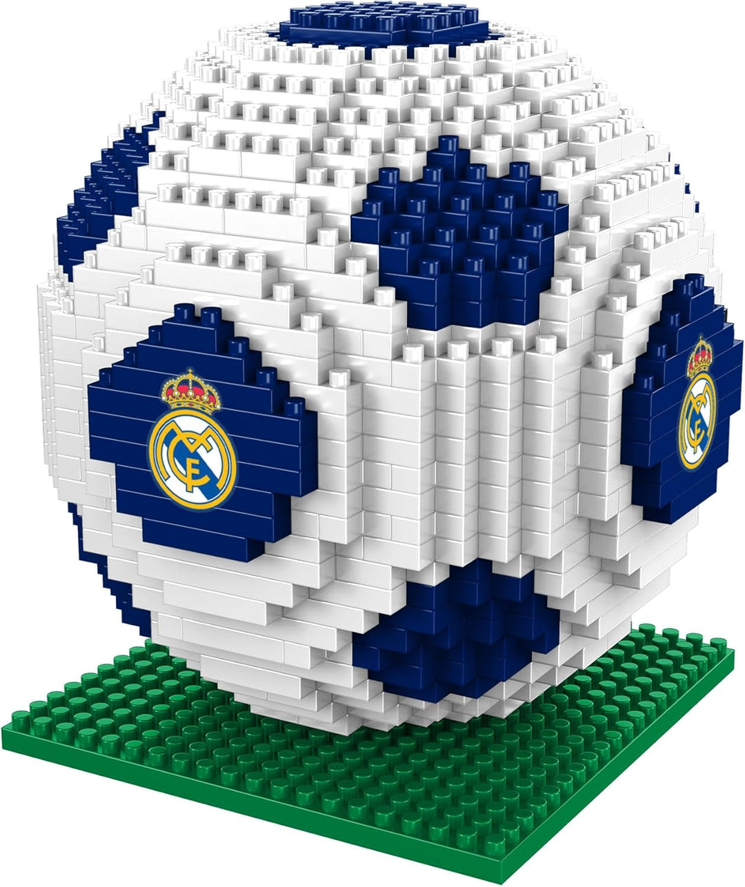 FOCO Offizielles Lizenzprodukt Real Madrid CF BRXLZ-Steine 3D-Fussball BAU-Set, Real Madrid Cf