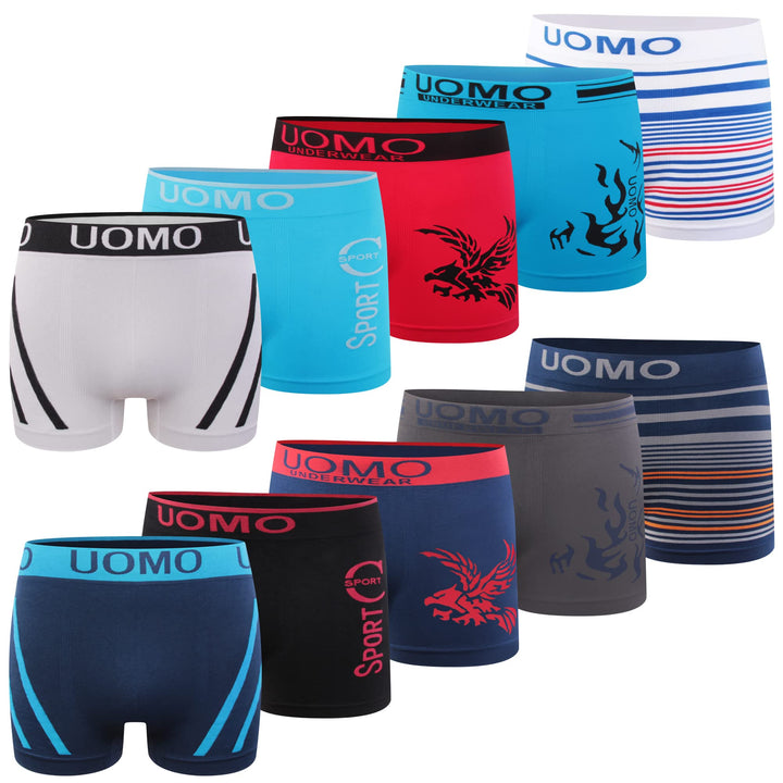 L&amp;K 10er Pack Herren Retroshorts Boxershorts Men Mikrofaser in 10 verschiedenen Modelle 1209 S-M 10e