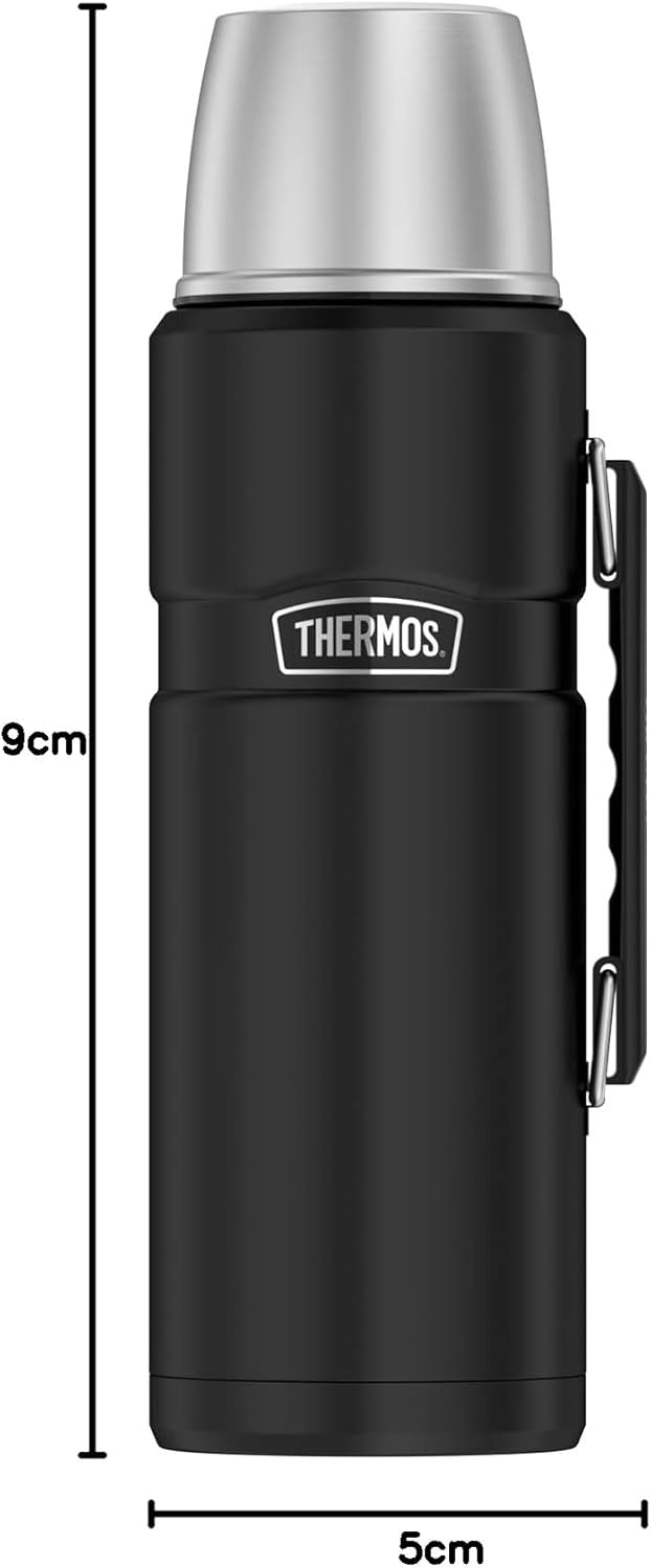 THERMOS Thermosflasche Edelstahl Stainless King, 1,2L, Isolierflasche mit Trinkbecher 4003.232.120 s