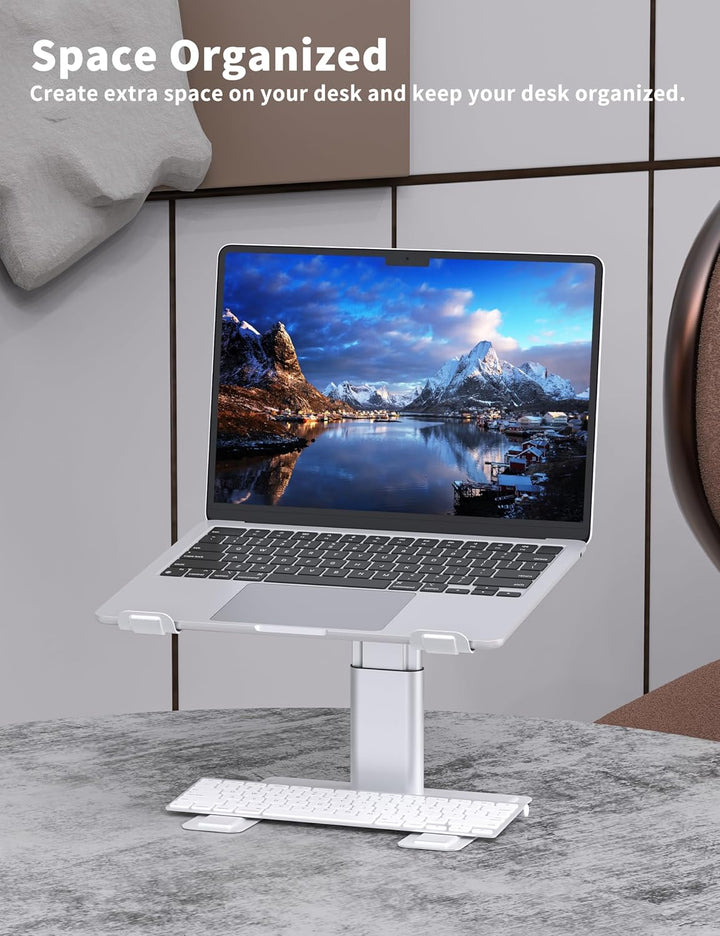 ALASHI Laptop-Ständer für Schreibtisch, Computer-Ständer, höhenverstellbar, ergonomischer Notebook-L