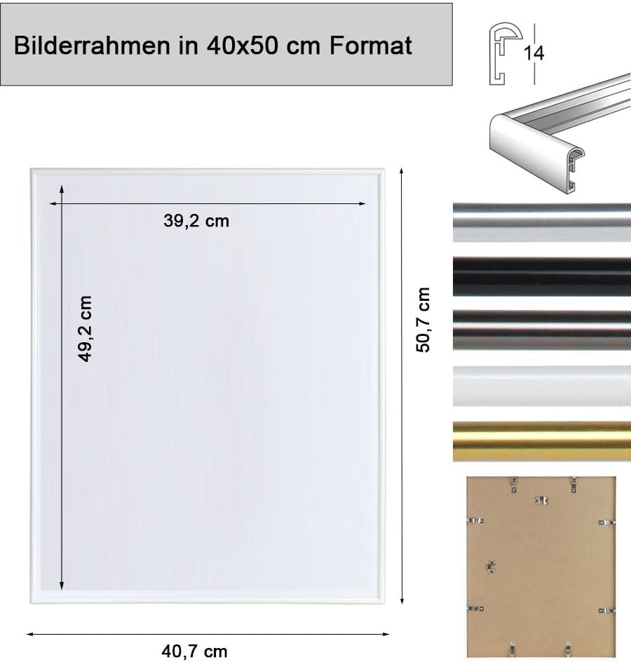 IDEAL TREND 2er 3er 5er Pack Photo Style Set Bilderrahmen Wanddeko Collage Poster Kunststoff Rahmen:
