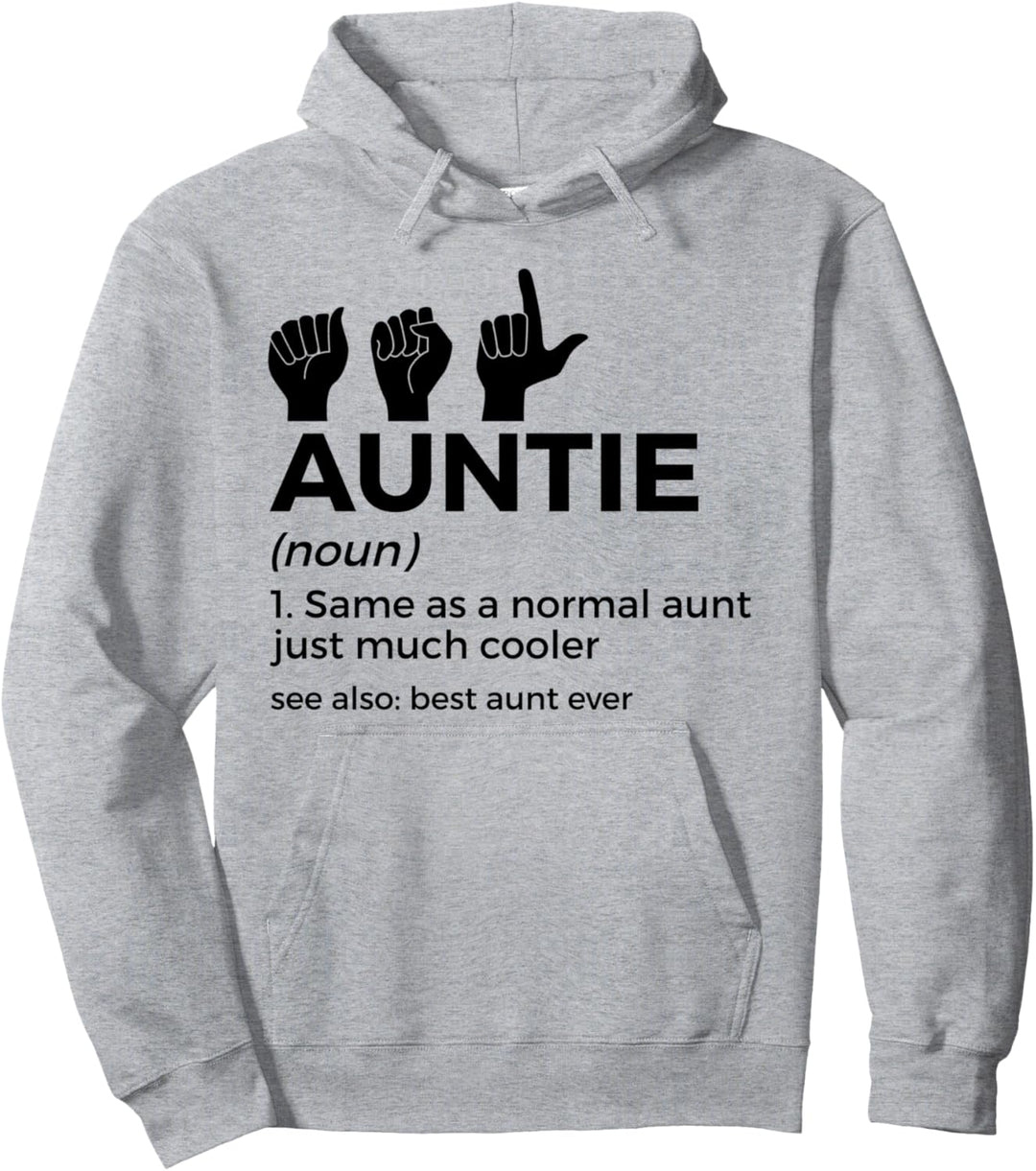 Lustige ASL Aunt Auntie Definition American Sign Language Pullover Hoodie