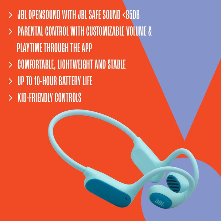 JBL Junior Free Kabellose Open-Ear-Kopfhörer für Kinder, leichtes und Robustes Design, bis zu 10 Std