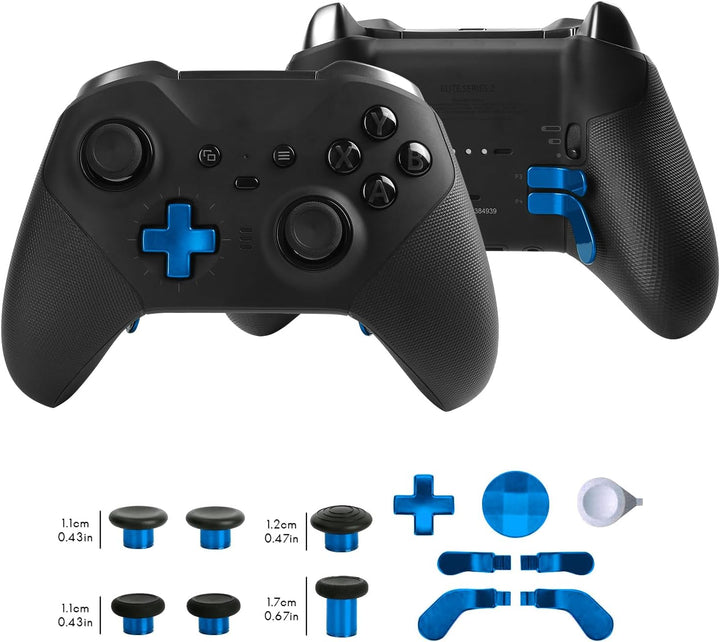 13-in-1 Metall-Daumensticks für Xbox One Elite Series 2, Elite Series 2 Controller-Zubehörteile, Gam