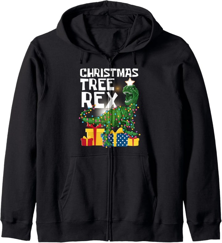 Dinosaur Christmas Gifts Funny T-Rex Christmas Tree Rex Kapuzenjacke