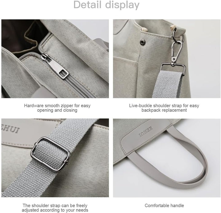 Wickeltasche Kinderwagen Damen Wasserdicht, mit 2 Kinderwagen Haken & Isoliertasche, Elegante Wickel