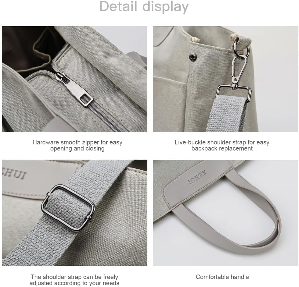 Wickeltasche Kinderwagen Damen Wasserdicht, mit 2 Kinderwagen Haken & Isoliertasche, Elegante Wickel
