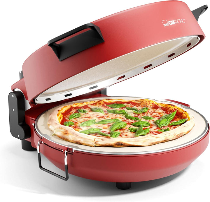 Clatronic® Pizzaofen | Pizzarette 350°C f. italienische Steinofen Pizza zu Hause | Pizzaofen elektri