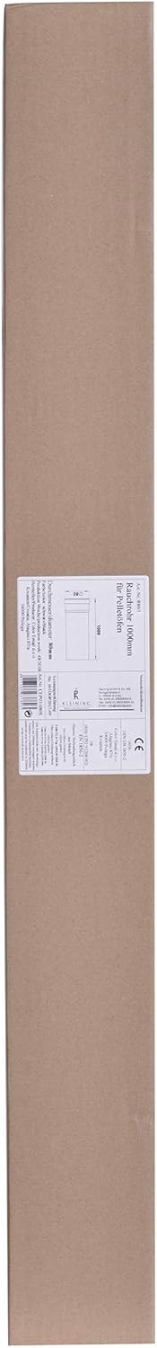 FIREFIX R80/1 Pelletofenrohr aus 1,2 mm starken Stahl in 80 mm Durchmesser, für Pelletöfen und Pelle