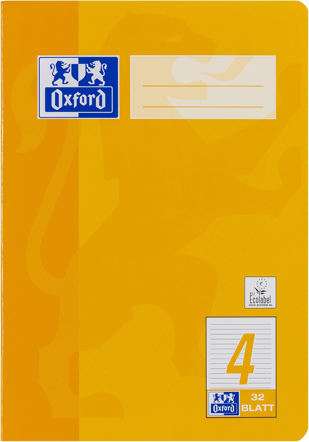 Oxford Schulheft A5, 32 Blatt, Lineatur 4, liniert, 10 Stück 4 - Liniert ab 4. Klasse, 4 - Liniert a