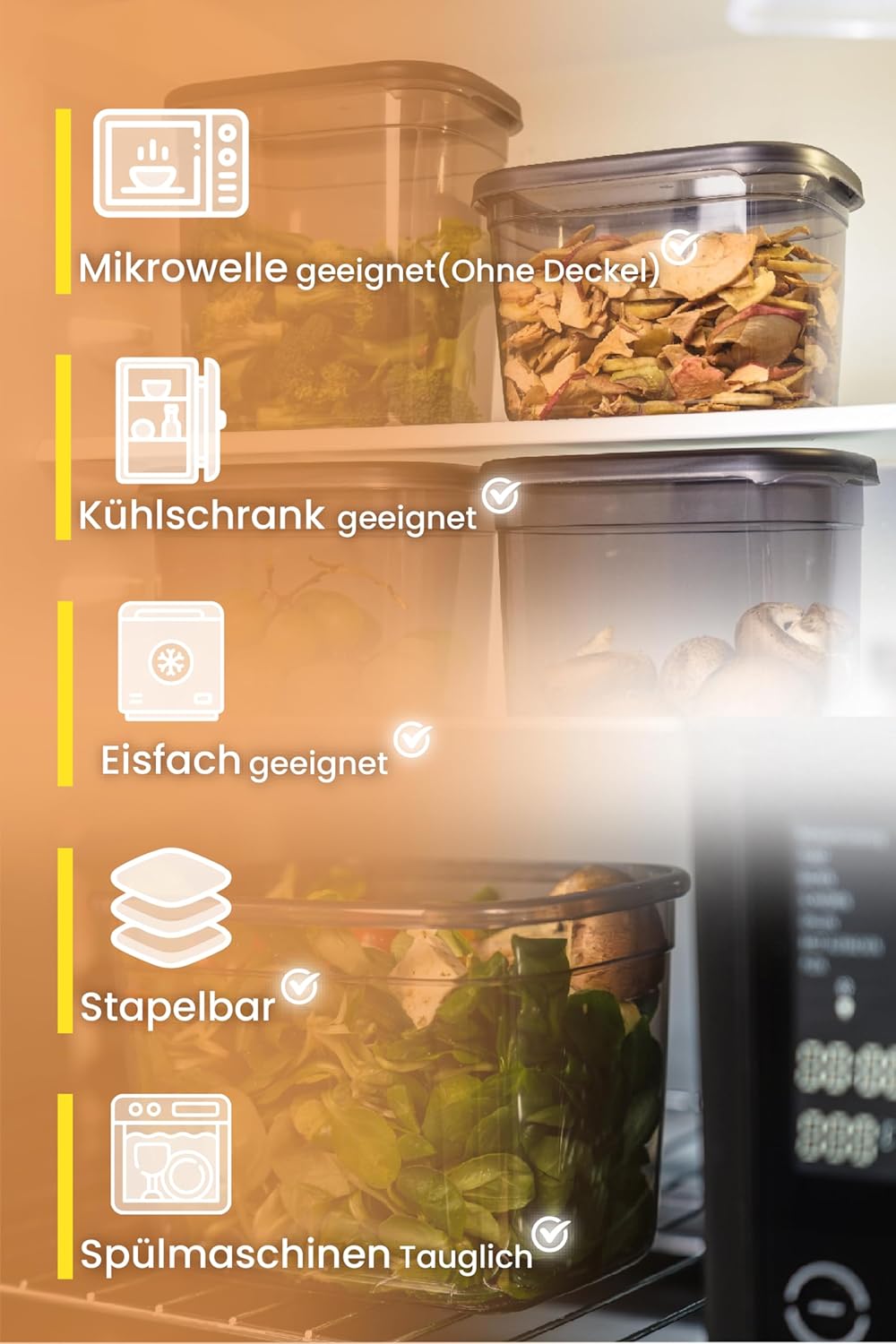 Viwares luftdichte Vorratsdosen mit Deckel | 12er Vorratsbehälter Set | BPA-FREI | Zur Müsli Mehl un